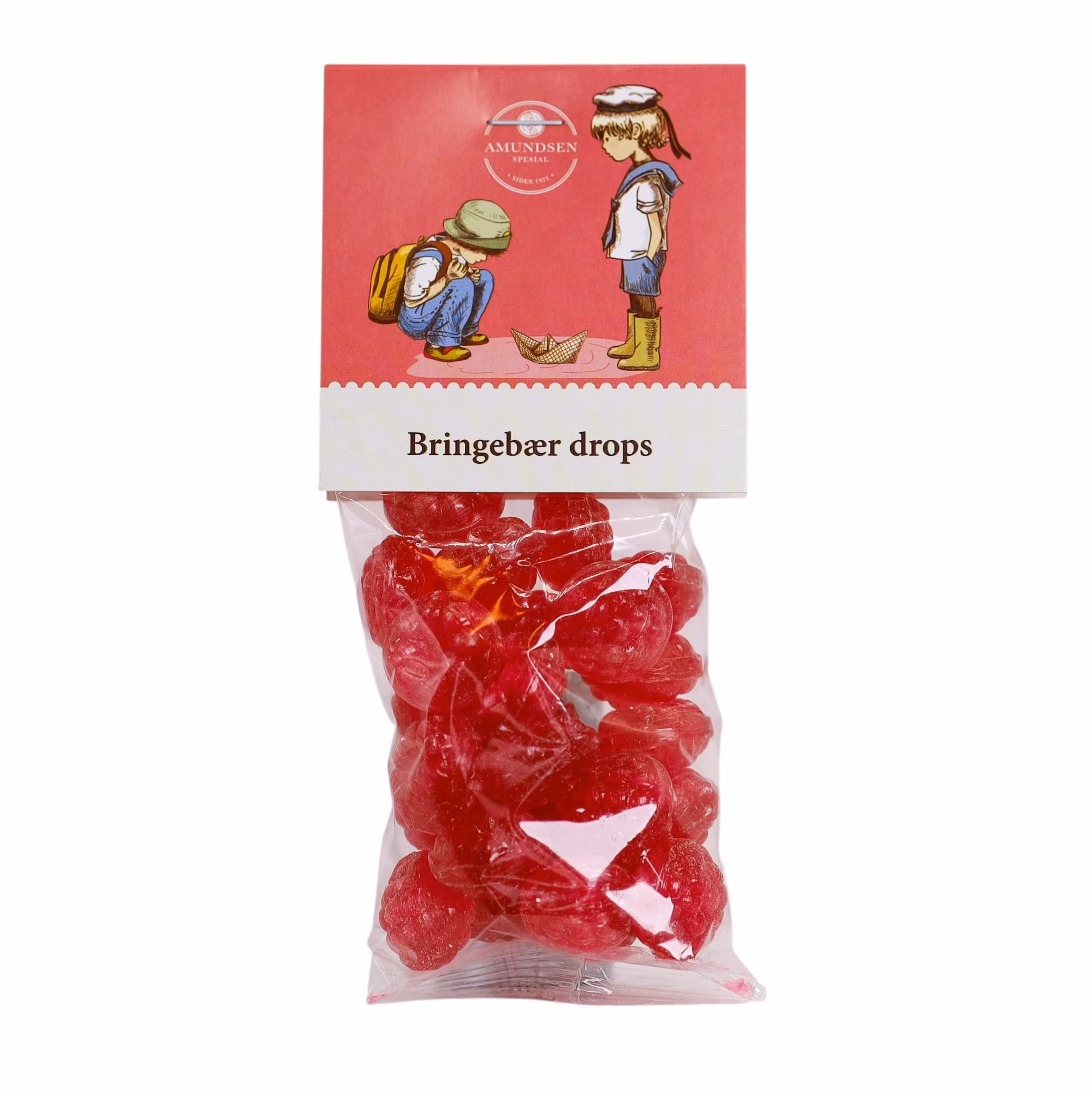 Bringebær drops