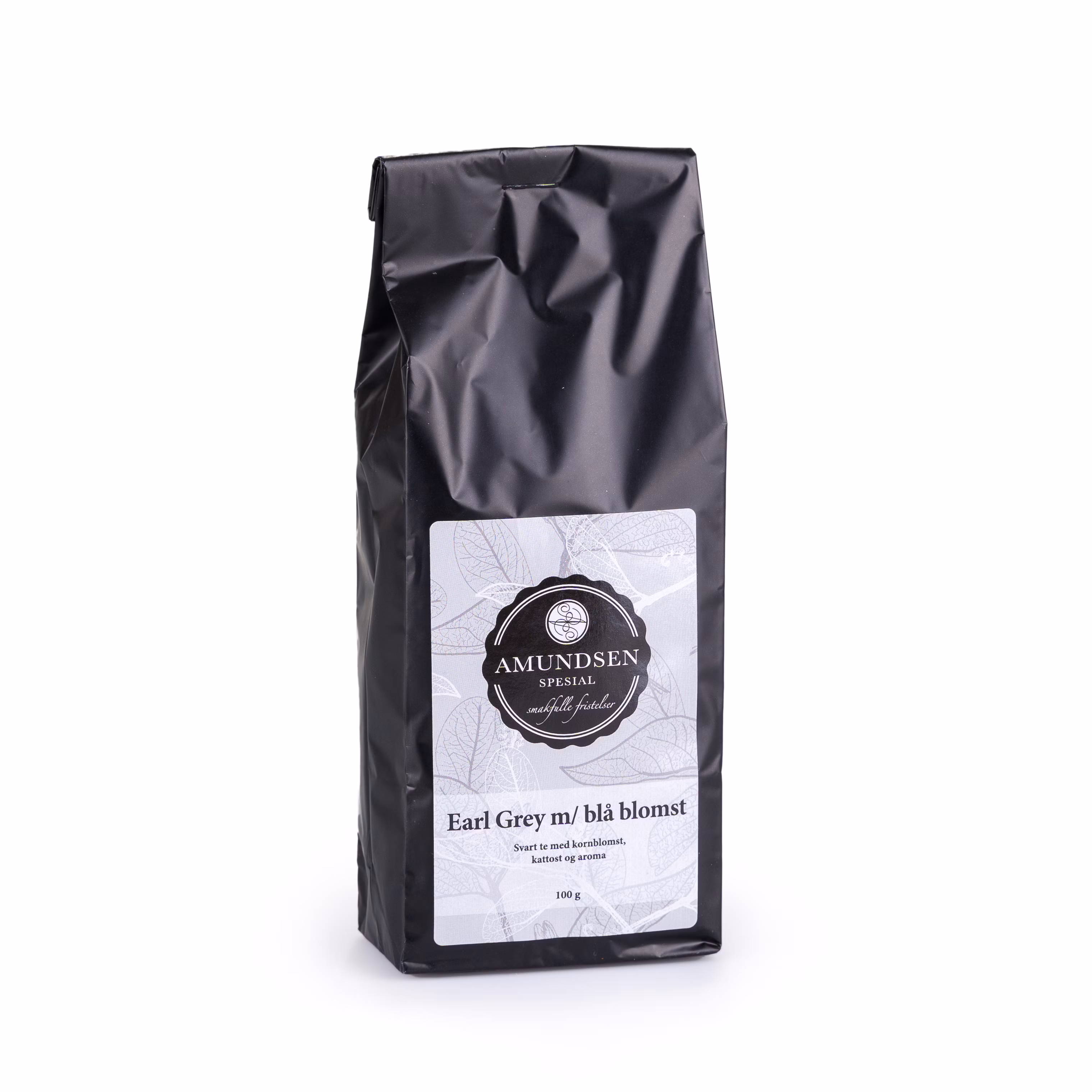 Svart Earl Grey  m/blå blomst