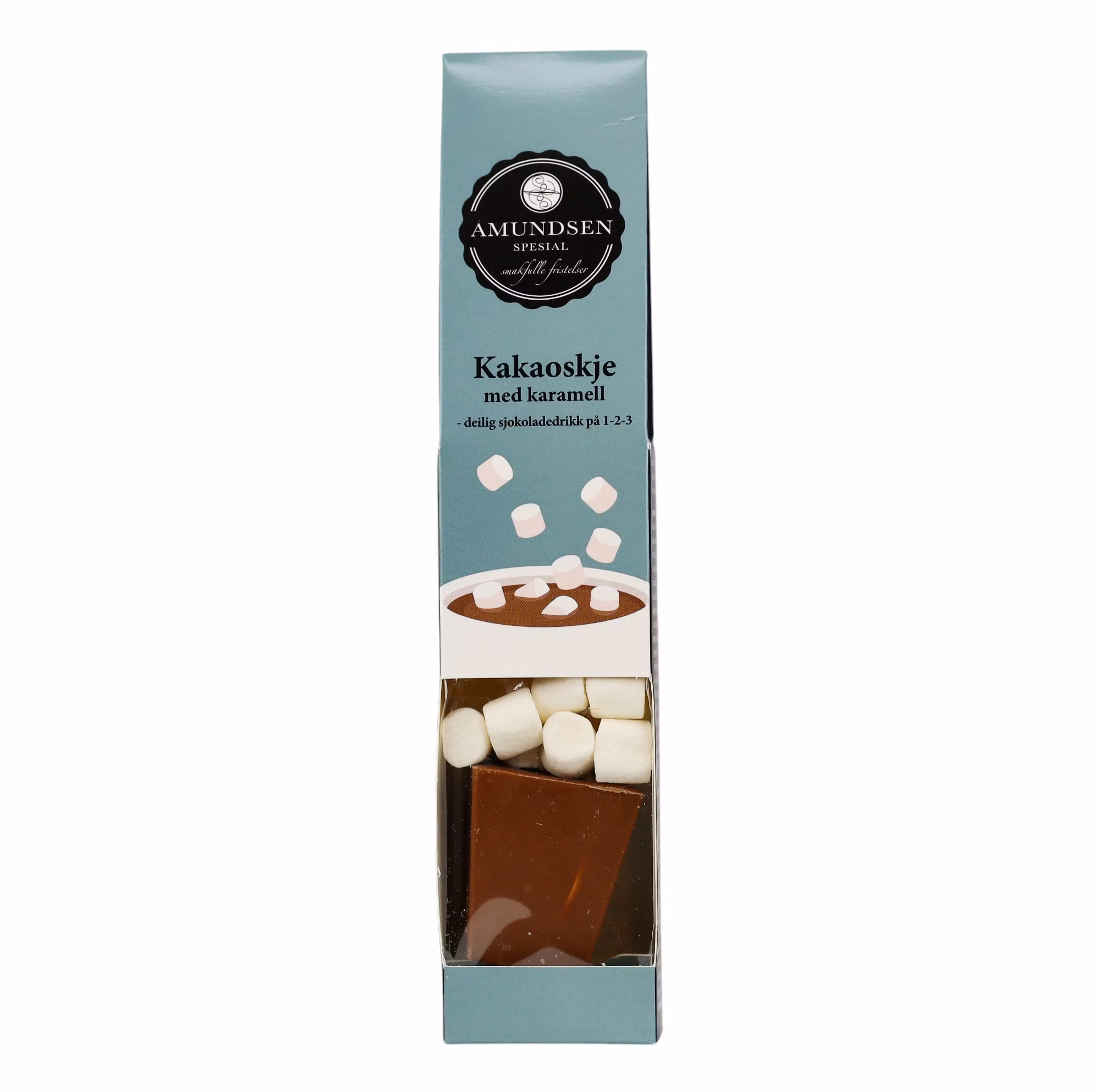 Kakaoskje - karamell, med mini marshmallows