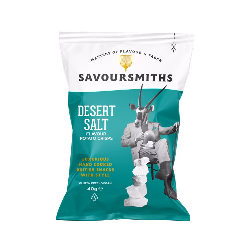 Savoursmiths potetchips med ørken saltsmak, 40g