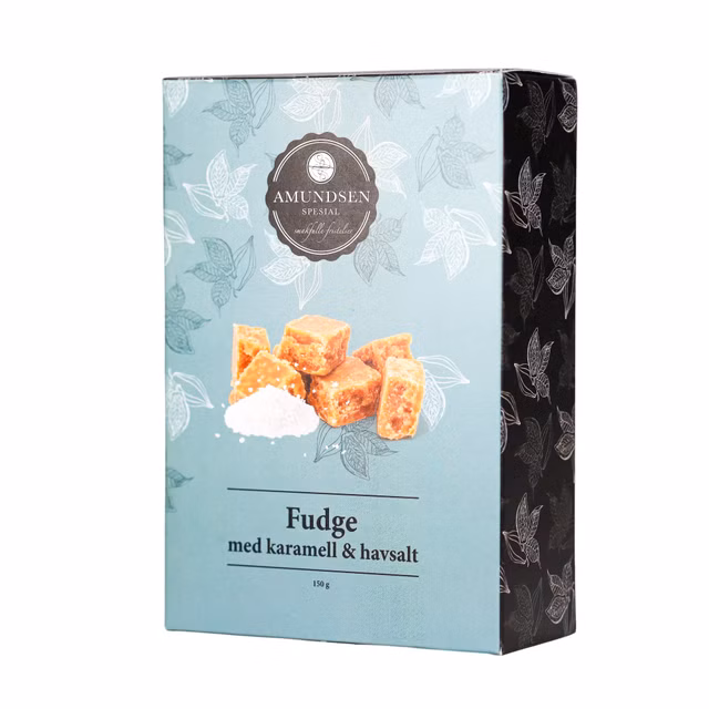 Fudge med karamell og havsalt