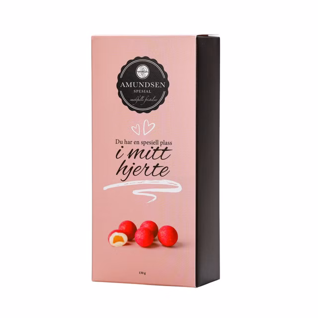 Du har en spesiell plass i mitt hjerte- Vingummi med hvit sjokolade, bringebær og ingefær