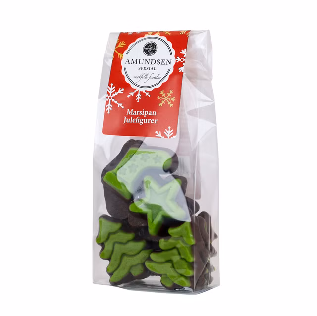 Amundsen Juletre med marsipan og mørk sjokolade