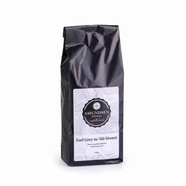 Svart Earl Grey  m/blå blomst